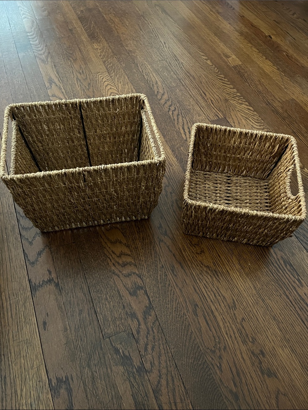 (2) Very sturdy Wired Wicker Baskets!! Great for serving display etc